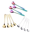 thumbnail image 2 of Travelwant 12Pcs/Set Mini Coffee Spoon, Demitasse Spoon, Teaspoon, Stainless Steel Stirring Spoon Espresso Spoons for Tea, Dessert, Cocktail, Appetizer,Heart-Shaped Spoon, 2 of 7