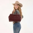 thumbnail image 4 of Montana West Multi-way Crossbody Bag with Removable Leopard Strap,Burgundy, 4 of 7