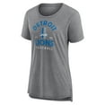 thumbnail image 2 of Women's  Gray Detroit Lions Vintage Arch Tri-Blend T-Shirt, 2 of 3