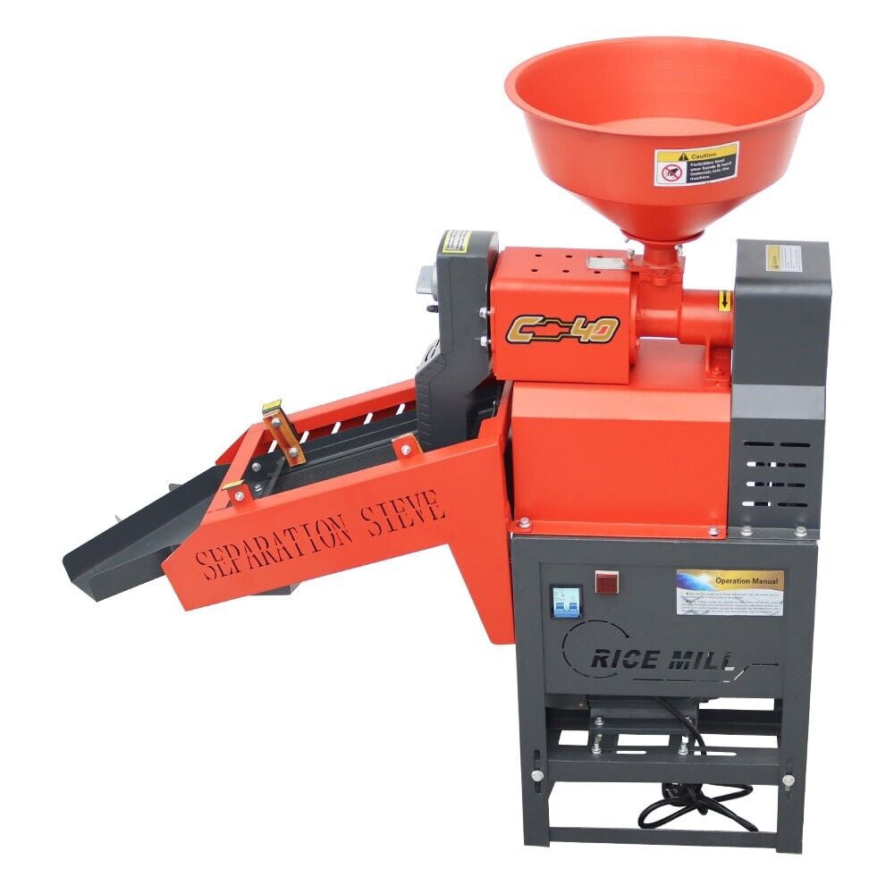 Efficient Rice Milling Machine with Dual Vibrating Screens Grain Peeling Machine 130-170kg/h 220V