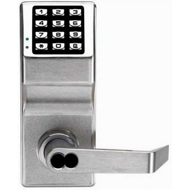 Alarm Lock - DL2700WP26D Trilogy T2 100-User Weatherproof Electronic Digital Keypad Cylindrical Lock Leverset, Satin Chrome Finish