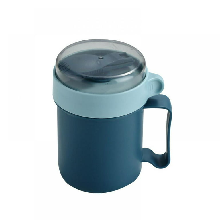 Soup Mug For Kids with Foldable Spoon Food Jar Leak Proof Hot Cold