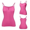 thumbnail image 5 of Weikingp Sleeveless Tops For Women Womens Casual Tops Camisole With Built In Bra Tank Tops For Women Spaghetti Strap Polyester Tank Tops For Women Pink 4XL, 5 of 8