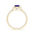 thumbnail image 2 of ANGARA Natural Round Tanzanite Halo Ring with Diamond Accents in 14K Yellow Gold for Women (Size-6mm) | December Birthstone, Birthday, Anniversary, Jewelry Gift for Women | Natural Tanzanite Ring, 2 of 10