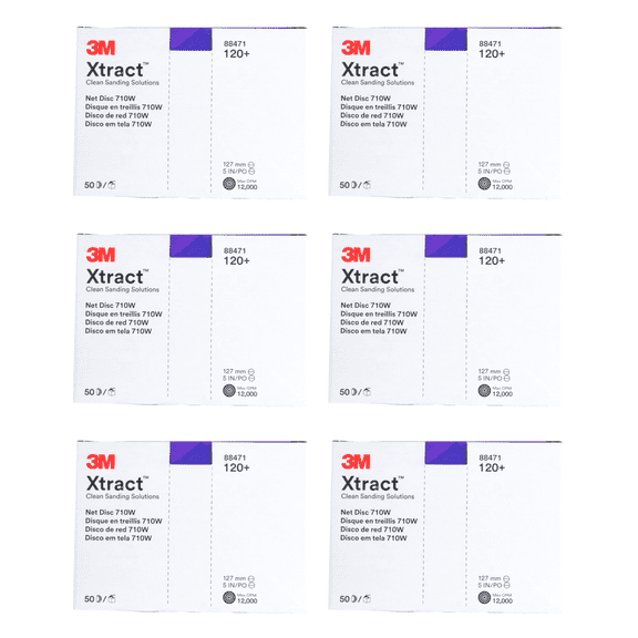 3M 710W Xtract Cubitron II Net Discs 5 in.: 5 in. width (Purple) 120 grit [6-pack]