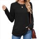 thumbnail image 3 of Suéteres de Mujer, Camisas de Larga, Moda de Otoño, Blusas de Moda, Conjuntos Fruncidos, Ropa de Invierno Negro M, 3 of 9