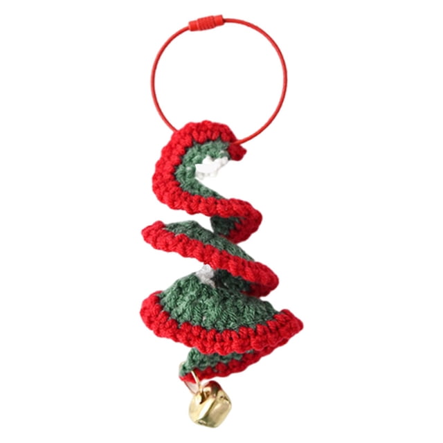 Adorno navideño colgante para árbol de Navidad, regalo DIY, ligero, tejido, reutilizable. Estilo A