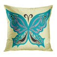 thumbnail image 1 of BOSDECO Yellow Abstract Butterfly Tropical s Beautiful Bright Color Pillow Case Pillow Cover 20x20 inch, 1 of 1