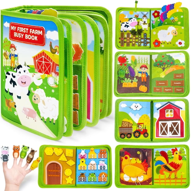 Juguete Montessori Busy Book Gagule Farm para niños pequeños de 1 a 3 años