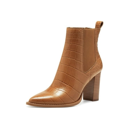 

Vince Camuto Ellea Tawny Birch Pull On Pointed Toe Block Heeled Ankle Boot (Tawny Birch 9)