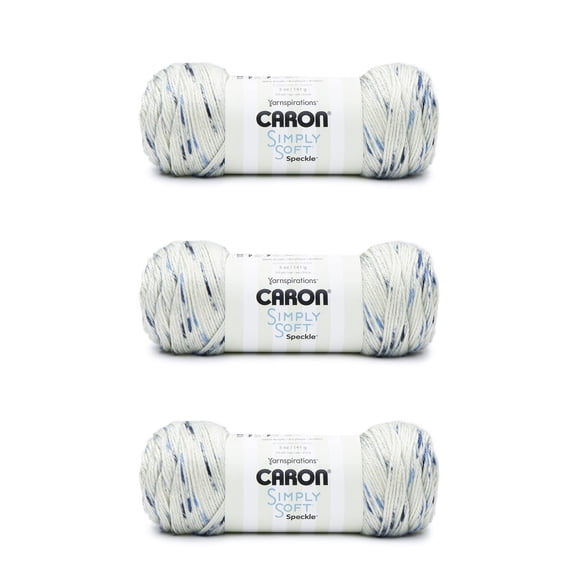 Pack de 3 ovillos de hilo Caron Simply Soft Speckle de 141 g acrílico
