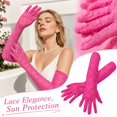 thumbnail image 4 of Lace Gloves for Women, Elegant Long Elbow Opera Lace Gloves for Women, 4 of 6