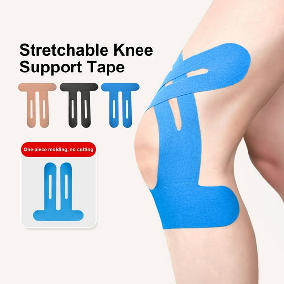 10 Pcs Knee Kinesiology Tape Pre Cut Knee Tape Breathable Adhesive Sport Tape Elastic Athletic Tape for Running Hiking Riding