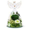 thumbnail image 1 of Figura de ángel preservada con forma de flor Rose Forever en vidrio, 1 of 7