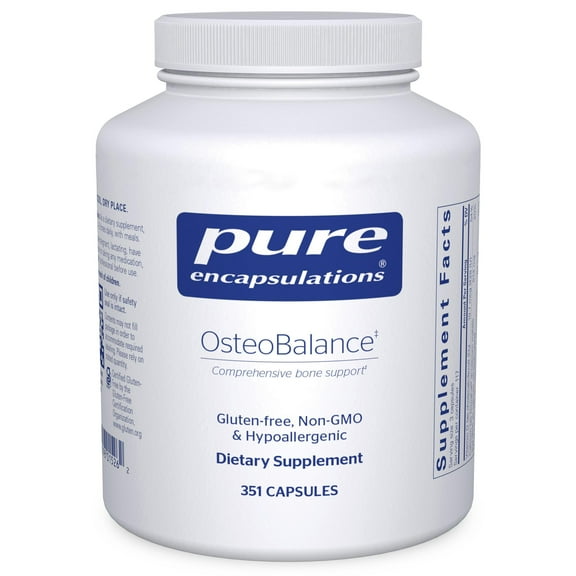 Pure Encapsulations OsteoBalance | Hypoallergenic Supplement to Promote Calcium Absorption and Enhance Healthy Bone Mineralization* | 351 Capsules
