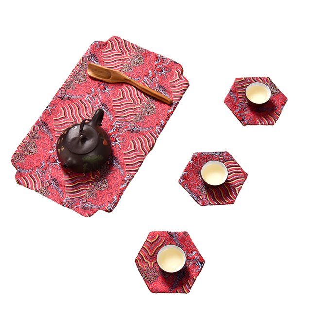 Paños de cocina de estilo chino, paños de cocina estilo chinoiserie, paños de barra para cocina, manteles grandes, bandejas de té para gongfu, juego de accesorios para té de kung fu