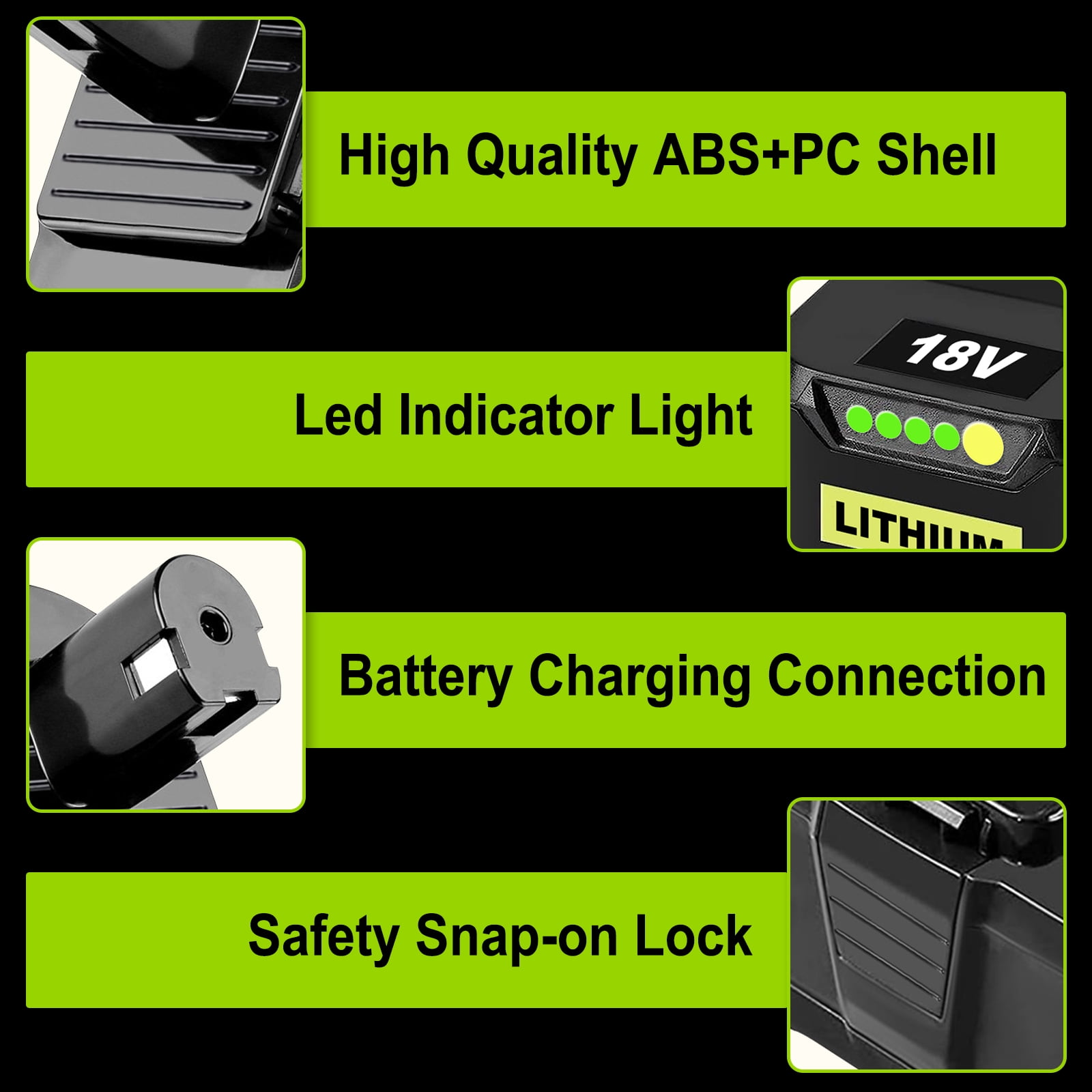 2 Pack 8000mAh Replacement for Ryobi 18V Battery Compatible with Ryobi Battery Fits for Ryobi Battery 18V Reliability&Outdoor Equipment P102 P103 P104 P105 P107 P108 P109 P190 P122