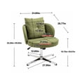 thumbnail image 3 of Luccalily Armless Office Desk Chair No Wheels, Vanity Chair, Modern Adjustable Home Computer Executive Chair Swivel Task Chair for Small Space, Living Room, Make-up, Studying, 3 of 12