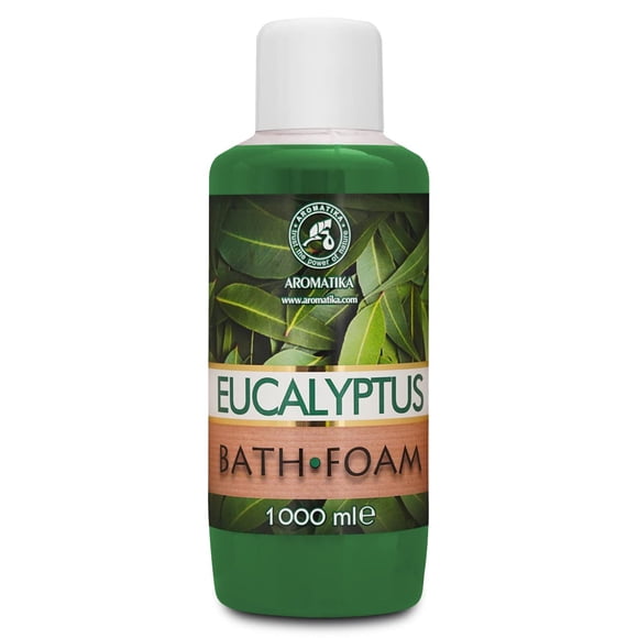 Espuma de Baño con Aceite Esencial de Eucalipto - 34 Fl Oz (1000ml) - Cuidado Corporal - Buen Sueño - Belleza - Baño - Cuidado Corporal - Bienestar - Relax - Aromaterapia - Spa - Baños de Burbujas
