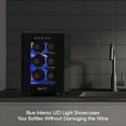 thumbnail image 4 of Ionchill 6-Bottle Wine Cooler, New Standard Door Mini Fridge with Wine Rack and Temp. Control, 9.75in, 4 of 9