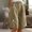 Khaki, variant on Women's Casual Printed Half Shorts Pants Summer Elastic Waist Buttons Casual Pockets Pants