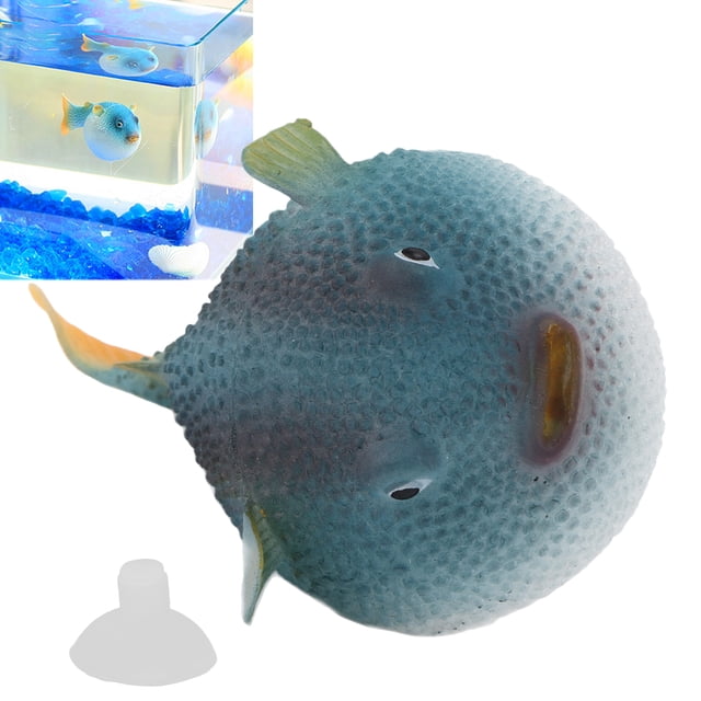 Pescado Falso, Aquarium Pesher Fish Luminoso Simulación de Goma Pescado de Goma Pescado de Natación Efecto Brillante Decoración del Acuario Adorno Con Taza de Succio