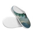 thumbnail image 3 of Haiem Cloud Sky Green Dragon Print Women's Fuzzy Memory Foam House Slipper Cozy Home Footwear Non-slip Winter Slippers-42/43, 3 of 7