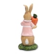 thumbnail image 2 of Pascua Animal Estatuilla Resina Artesanía Centerería Estatua Estatua Chimenea Encimera Decoración Escultura Ornamentos Decorativos Decorativos Zanahoria Rosa Noticed HA012587-01B, 2 of 7