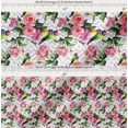 thumbnail image 2 of Soimoi Cotton Cambric Fabric Bird,Leaves & Rose Floral Print Fabric by the Yard 56 Inch Wide, 2 of 7