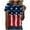 2-15-Multicolor, variant on SELONE Red White Blue Shirts Independence Day Summer Tops for Women Fashion Summer V Neck Short Sleeve Casual T Shirt Blouse Womens American Flag Apparel Plus Size Patriotic Clothing White M