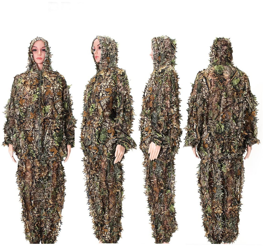 Camo Suit Woodland Camouflage Clothing Military Clothes and Pants for Hunting,Shooting Anyoupin Ghillie Suit Wildlife Photography or Halloween Airsoft 