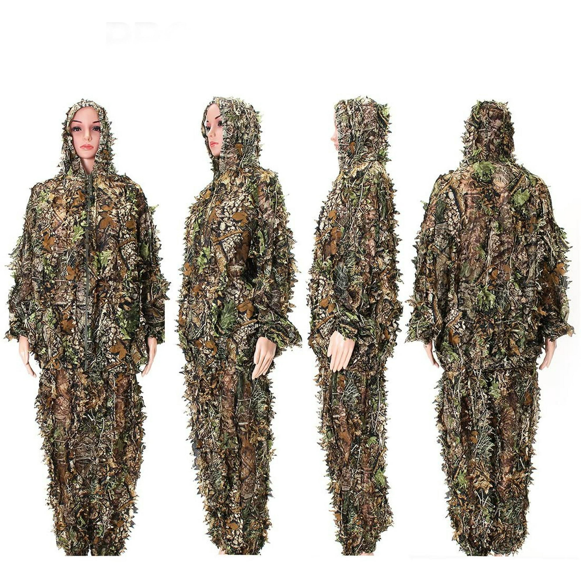 Camo Suit Ghillie Suit 3d Leaves Woodland Camouflage Army Sniper