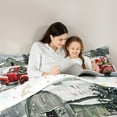 thumbnail image 4 of Homewish Merry Christmas Gifts 7-Piece Bedding Comforter Set,Vintage Red TruckKing Bedding Sets,Western Rustic Farmhouse Bed Sheets For Girls Kids,Super Cozy Room Decor Reversible, 4 of 8