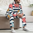 thumbnail image 7 of Picia Colorful Llama Pattern Men’s Long-Sleeve Sleepwear Set - Soft 2-Piece Loungewear with Pockets, Comfy PJs for Relaxing Nights-XX-Large, 7 of 7