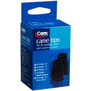 Carex Cane Tips 1 Inch Black A720-00 2 Each (Pack of 4)
