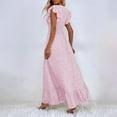 thumbnail image 4 of snowsong Maxi Dress,Easter Dress Women Maxi Dress For Women Ruffle Sleeve Beach Long Sundress Boho Summer Casual Floral Dress Floral Dress,Elegant Dresses,Work Dresses Purple Dress XL, 4 of 9