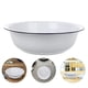 thumbnail image 2 of GOOHOCHY Lavabo vintage de esmalte para uso doméstico, ideal para lavar verduras, mezclar masa y servir comida. Cuenco grande de esmalte blanco para tareas de cocina., 2 of 7