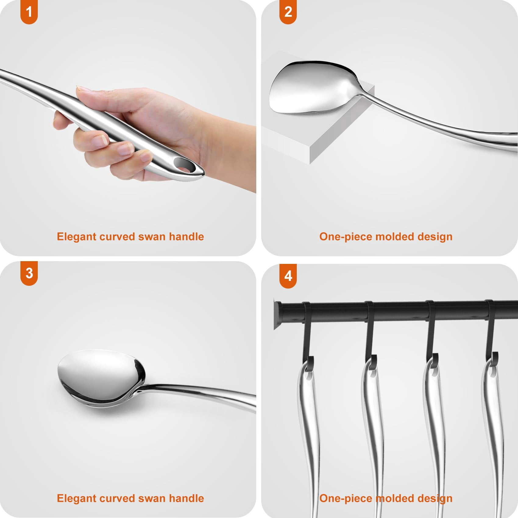 11-Piece 304 Stainless Steel Kitchen Utensil Set, Cooking Tools