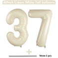 thumbnail image 2 of Globo LVMOQIQIU, 40 pulgadas, blanco, número 37, blanco crema, 2 unidades, 2 of 6