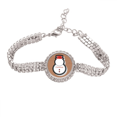 thumbnail image 1 of mas Snowman mas Icon Tennis Chain Anklet Bracelet Diamond Jewelry, 1 of 3