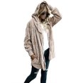 thumbnail image 3 of Innerwin Manteau à Capuche pour Femmes, Veste d'Hiver Chaude à Manches Longues, Douce, Khaki P, 3 of 8
