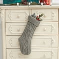thumbnail image 4 of Iumwxz Large Green Christmas Stocking 18.11 Inch Holiday Sock for Fireplace Mantel Decor with Ample Storage Space for Candy Gifts and Holiday Decorations, 4 of 6