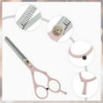 thumbnail image 3 of Unique Bargains 1 Pc Tooth Shears Hair Cutting Scissors for Hair Styling Pink, Silver Tone, 3 of 7
