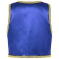 thumbnail image 6 of iiniim Boys Silky Waistcoat Top with Harem Dance Pants for Arabian Prince Street Show Royal Blue 14, 6 of 7