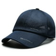 thumbnail image 2 of AWZXDE Mens Solid Color Baseball Cap with Mesh Panels for Outdoor Sports Breathable Lightweight Adjustable Fitted Hats for Men for Casual Purpose Use Blue,One Size, 2 of 3