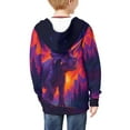 thumbnail image 4 of Chaqlin Mountain Tree Dinosaur Kids Lightweight Zip Up Hoodie Long Sleeve with Pockets Comfy Casual Outerwear Youth Size 8-10, 4 of 6