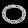 thumbnail image 5 of FEEL STYLE Unisex Zircon Cuban Chain Bracelet for Men Women Hip Hop Jewelry 13MM 7", 5 of 5