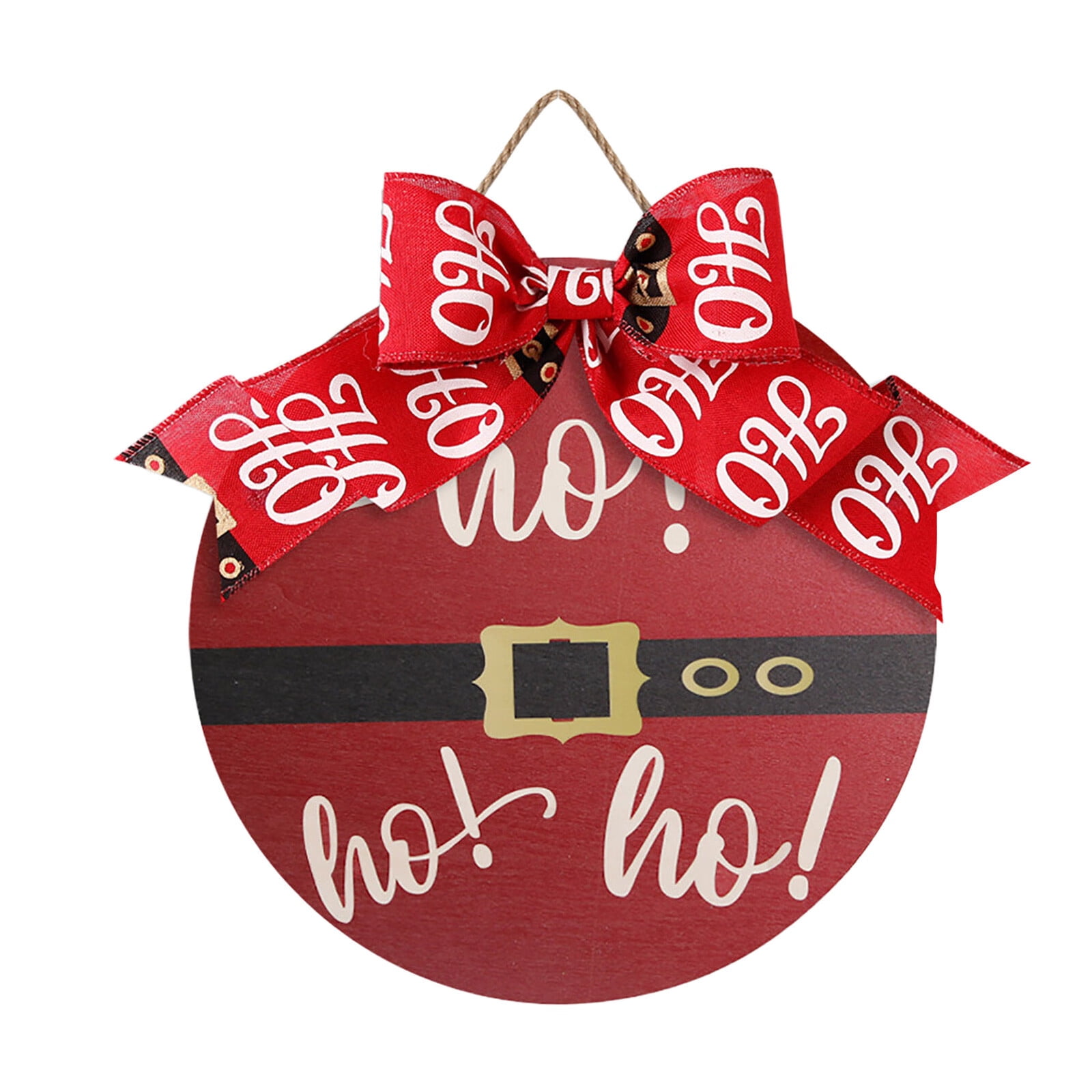 Christmas Wooden Hanging Sign Door Decoration Wreath Merry Christmas