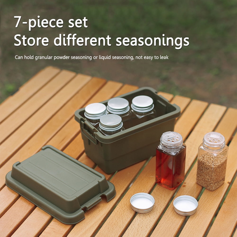 9Pcs/Set Camping Seasoning Bottle Set Storage Bag Jars Set Picnic Camping  BBQ Oil Seasoning Containers Bottle Storage Bag - AliExpress