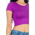 thumbnail image 4 of FASHNZFAB Short Sleeve Roundneck Crop Top, 4 of 5